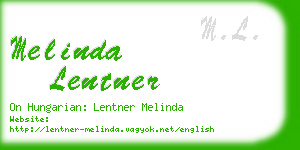 melinda lentner business card